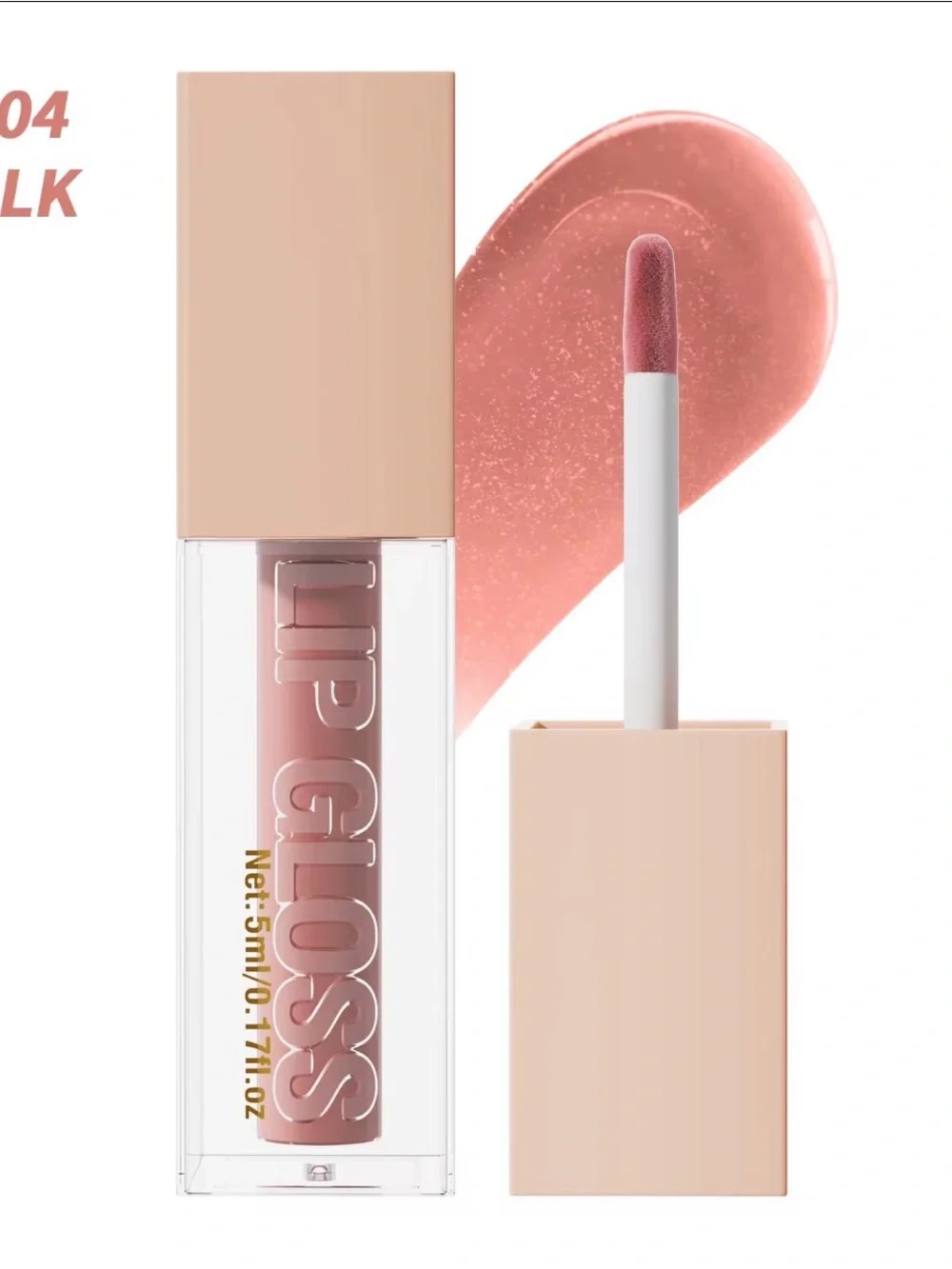Tinted Pink Lip Gloss - Silky Non-Sticky Shine